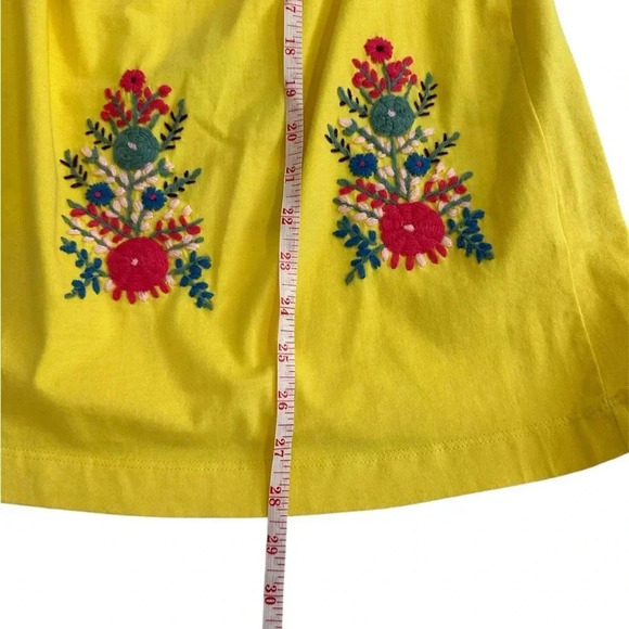 VaVa Flower Embroidered Yellow Dress Size XS. Worn as Halter or Strapless - Picture 7 of 7